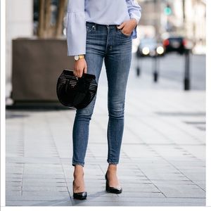 Citizens of humanity, Rocket mid rise skinny Jean, blue wash, size 28